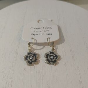 Black Rose Earrings